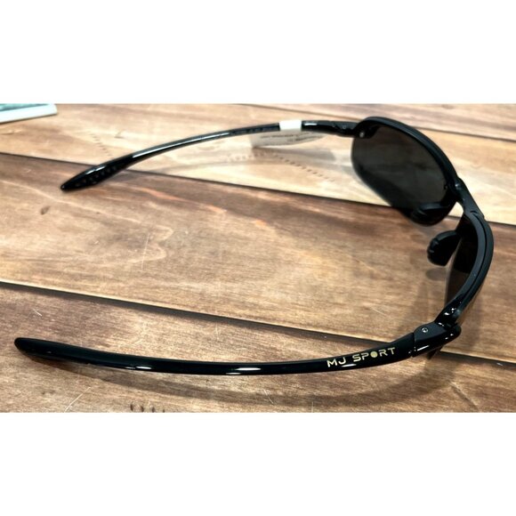 Maui Jim Makaha 405-02 Polarized Sport Sunglasses Grey Lenses Gloss Black Frame - Picture 6 of 10